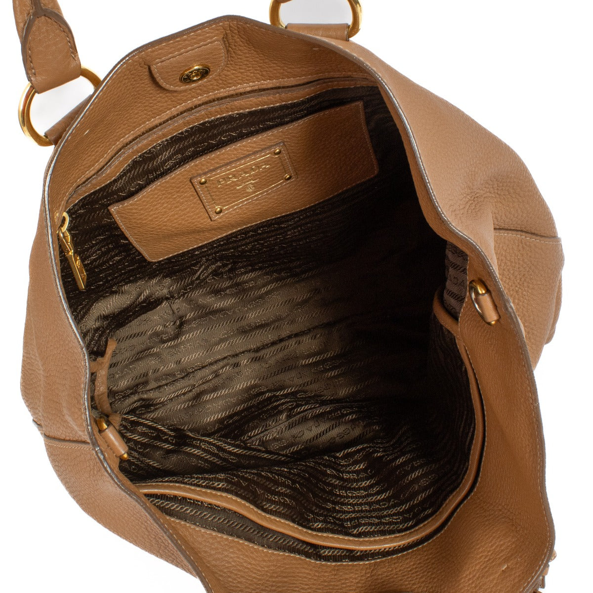 Sac fourre-tout Prada Vitello Daino marron