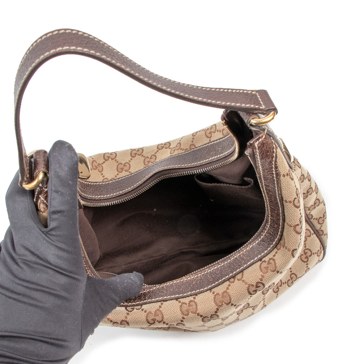 Gucci Charmy GG Canvas Hobo Bag