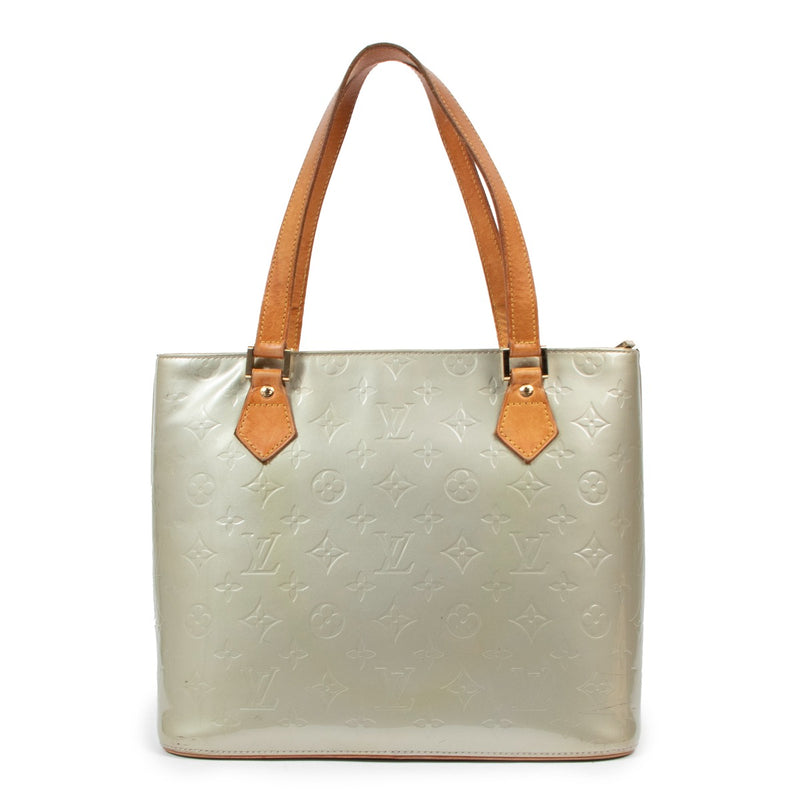 Louis Vuitton Houston Mint Green Monogram Vernis Tote Bag