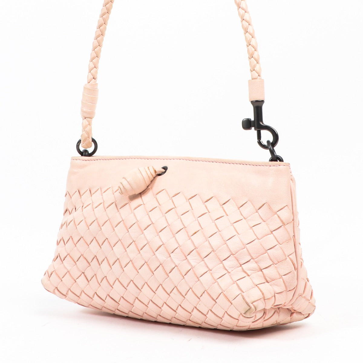 Bottega Veneta Quarzo Nude Intreccaito Mini Shoulder Bag