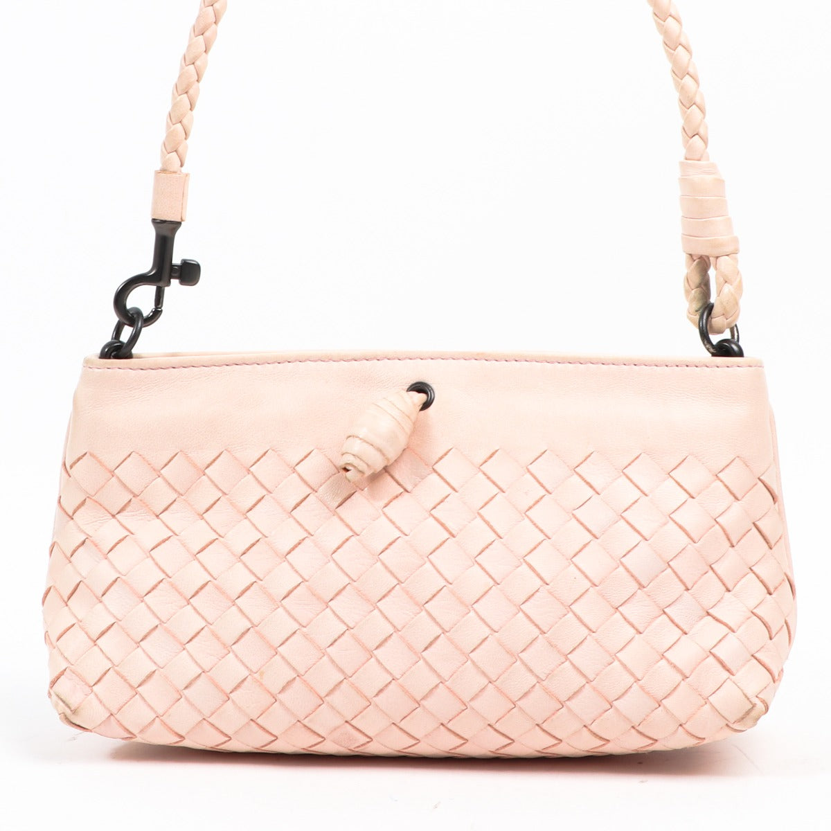 Bottega Veneta Quarzo Nude Intreccaito Mini Shoulder Bag