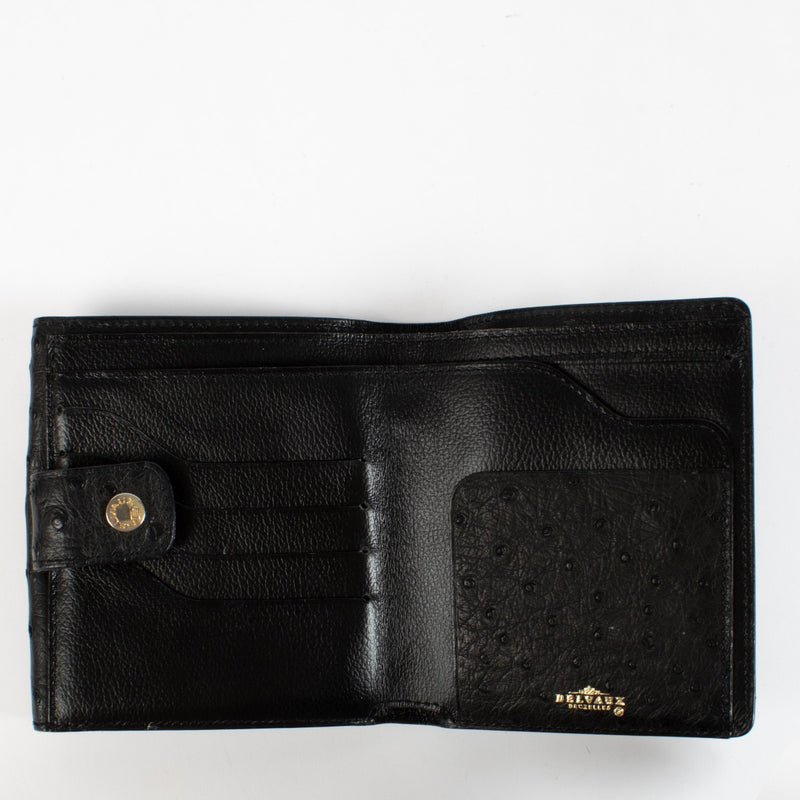 Shop 100% authentic secondhand Delvaux Black Palissandre Ostrich Wallet on Labellov.com