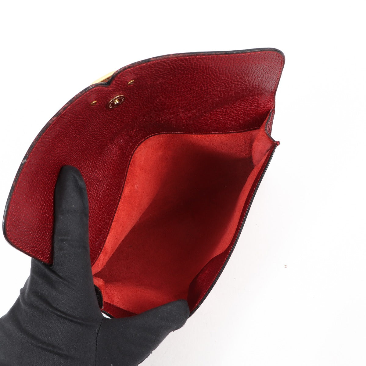 Delvaux Rode Leren Loupiac Vintage Clutch