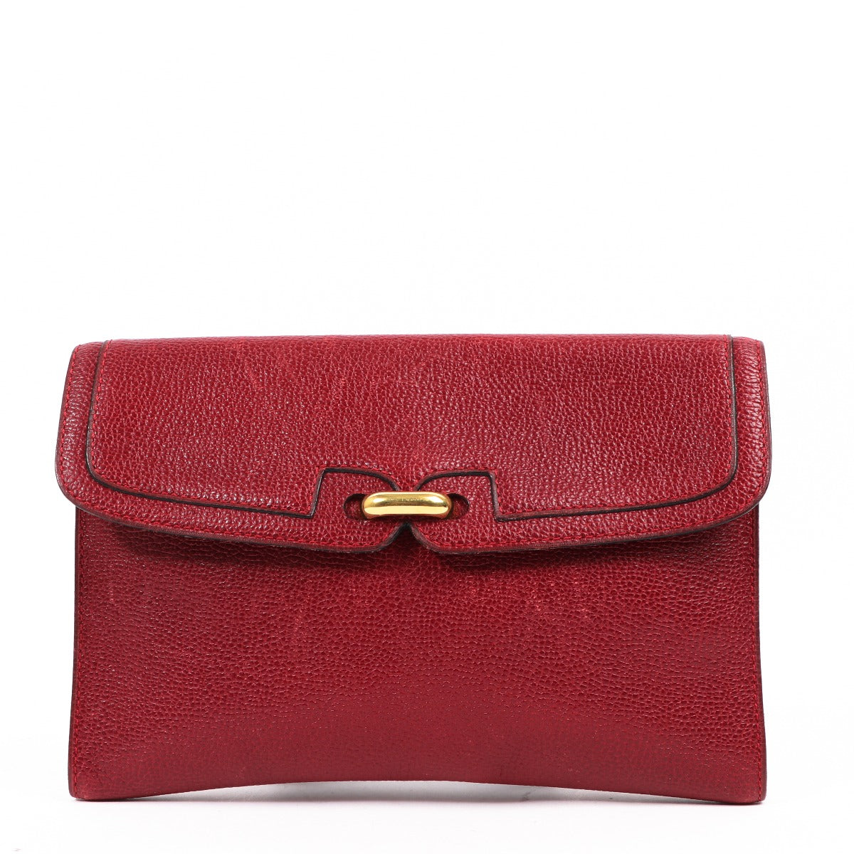 Delvaux Red Leather Vintage Clutch