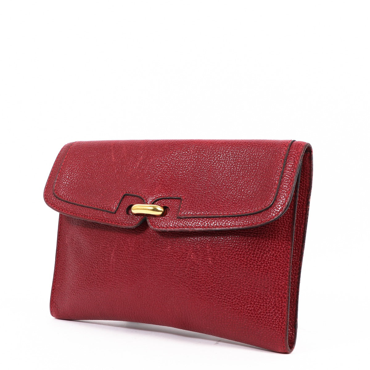 Delvaux Red Leather Vintage Clutch