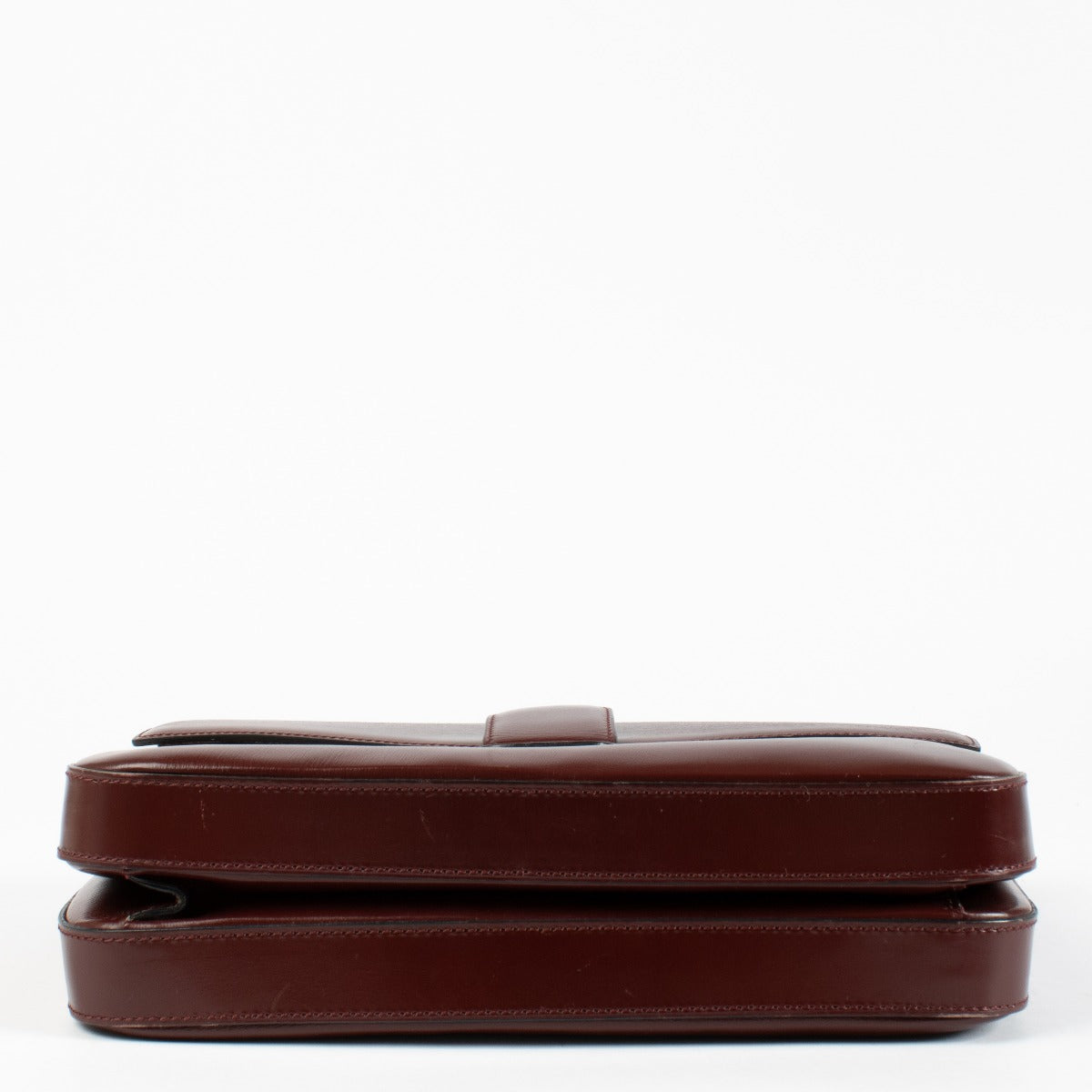 Delvaux 1989 Burgundy Box Shoulder Bag