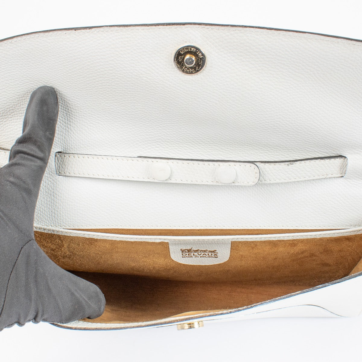 Delvaux Witte Clutch Tas