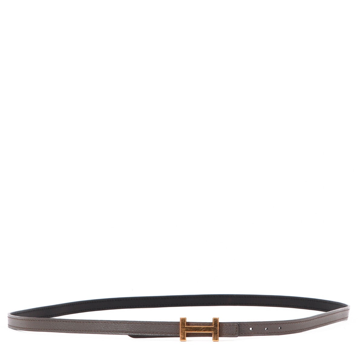 Hermès Focus Reversible Black/Etoupe Swift Belt