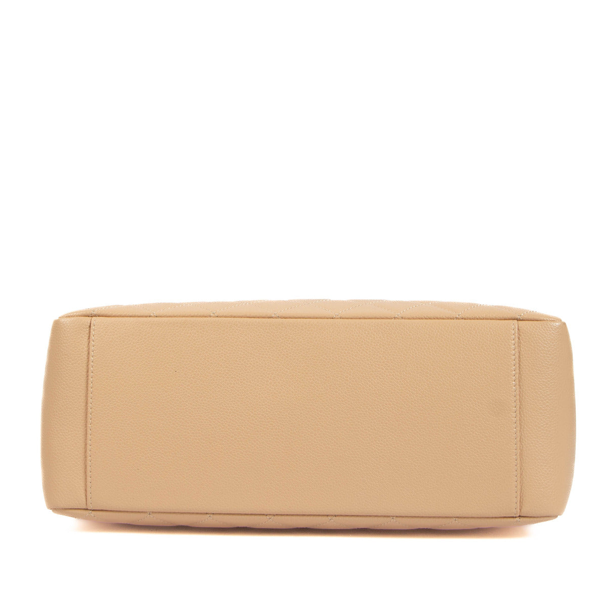 Cabas grand modèle Chanel en cuir Caviar beige