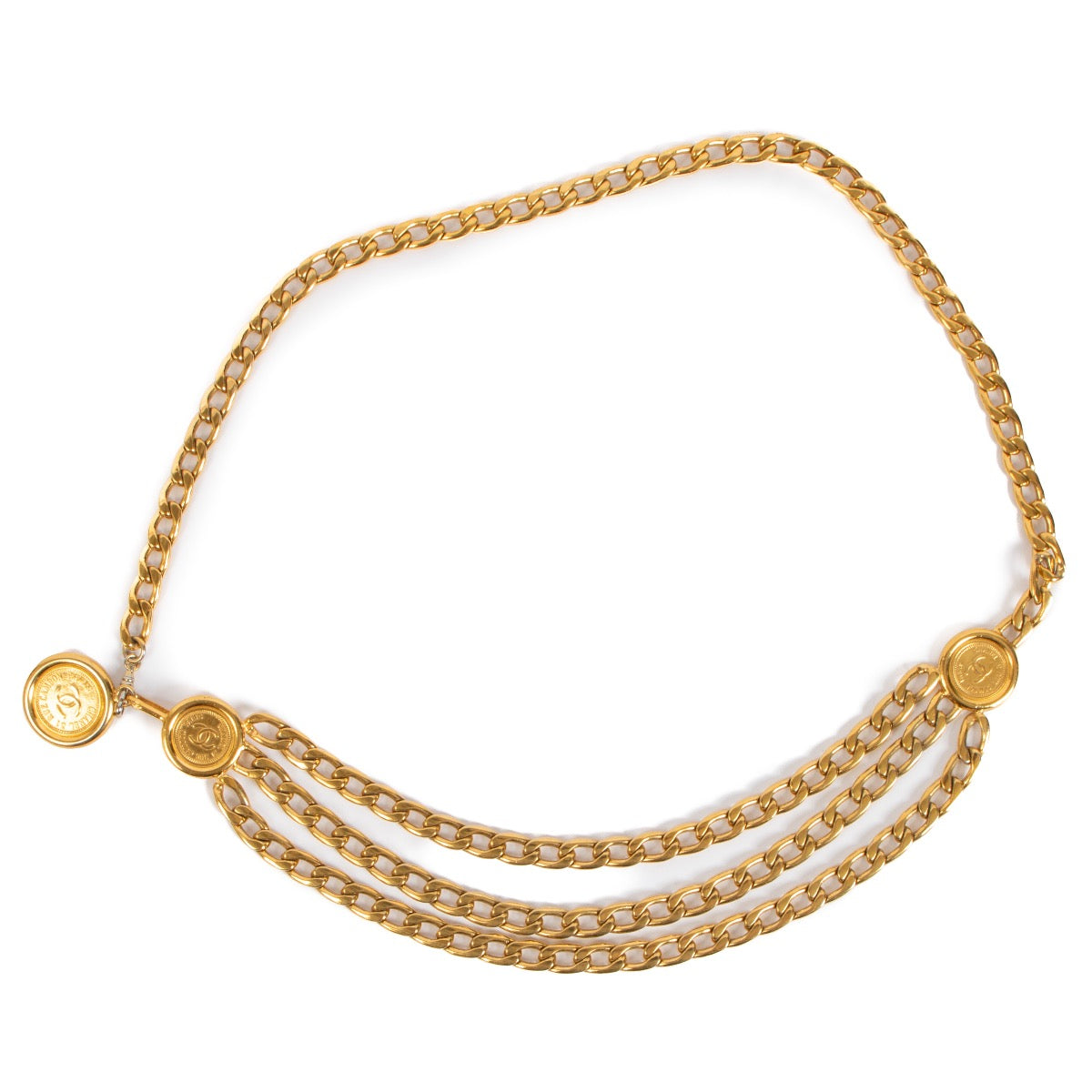 shop 100% authentic second hand Chanel Vintage Gold Medaillon Belt on Labellov.com