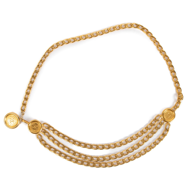 shop 100% authentic second hand Chanel Vintage Gold Medaillon Belt on Labellov.com