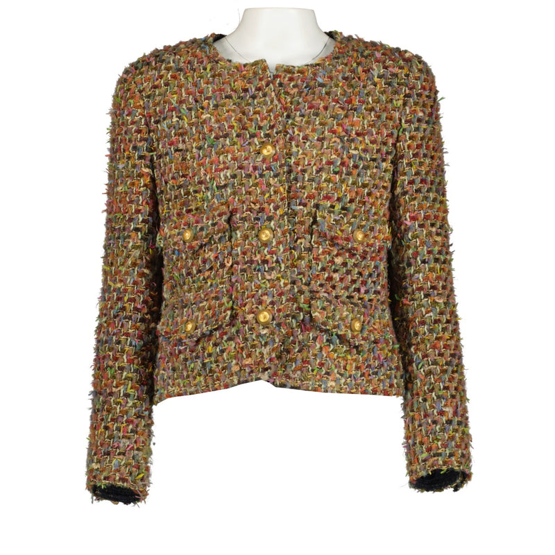 Buy an authentic second hand Chanel Multicolor Tweed Jacket - Size 40FR in very good condition at Labellov