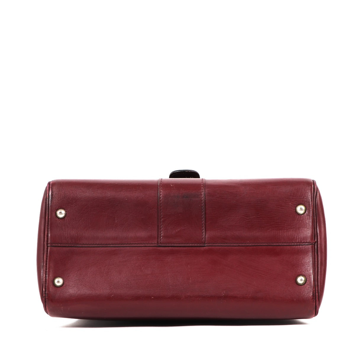 Buy an authentic second-hand Delvaux Burgundy Boxcalf Brillant MM Top Handle Bag in good condition at Labellov in Antwerp.