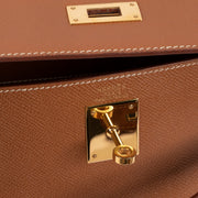 Hermes Vintage Kelly Courchevel Logo Stamp