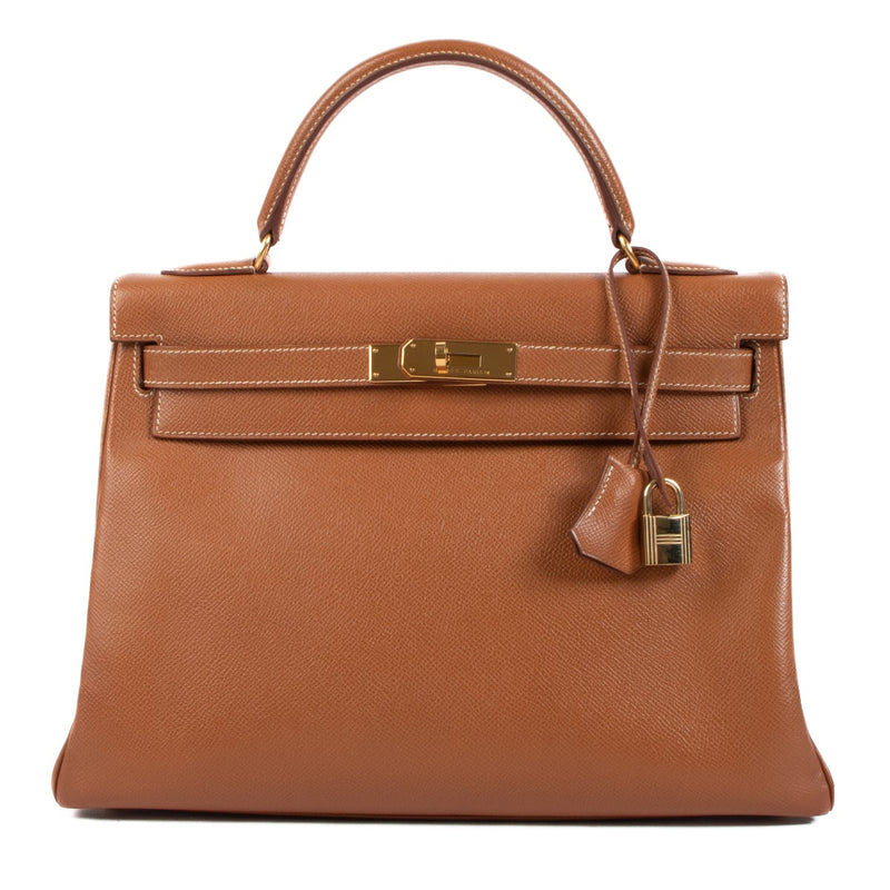 Shop authentic pre-owned second hand Hermès Vintage Kelly 32 Gold Courchevel on www.labellov.com