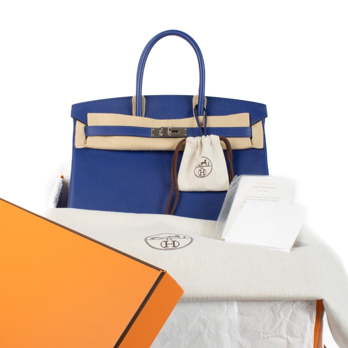Hermès Birkin 35 Bleu Electrique Epsom PHW