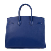 2016 Hermès Horseshoe Special Order Birkin 35 Bleu Electrique Epsom PHW