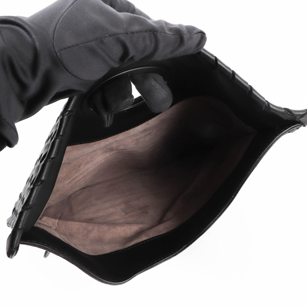 Bottega Veneta Zwarte Intrecciato Clutch