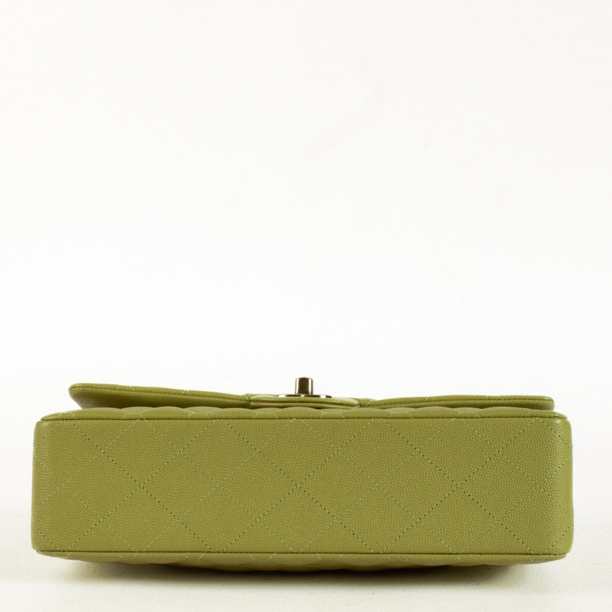 Chanel 22K Light Green Caviar Medium Classic 11.12 Bag at Labellov.com