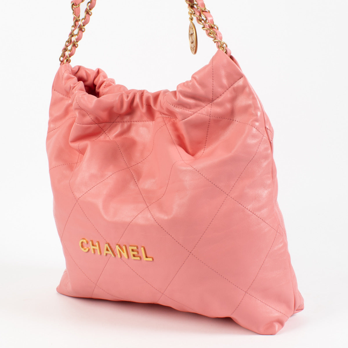 Chanel Kauwgomroze Chanel 22 Medium Tas