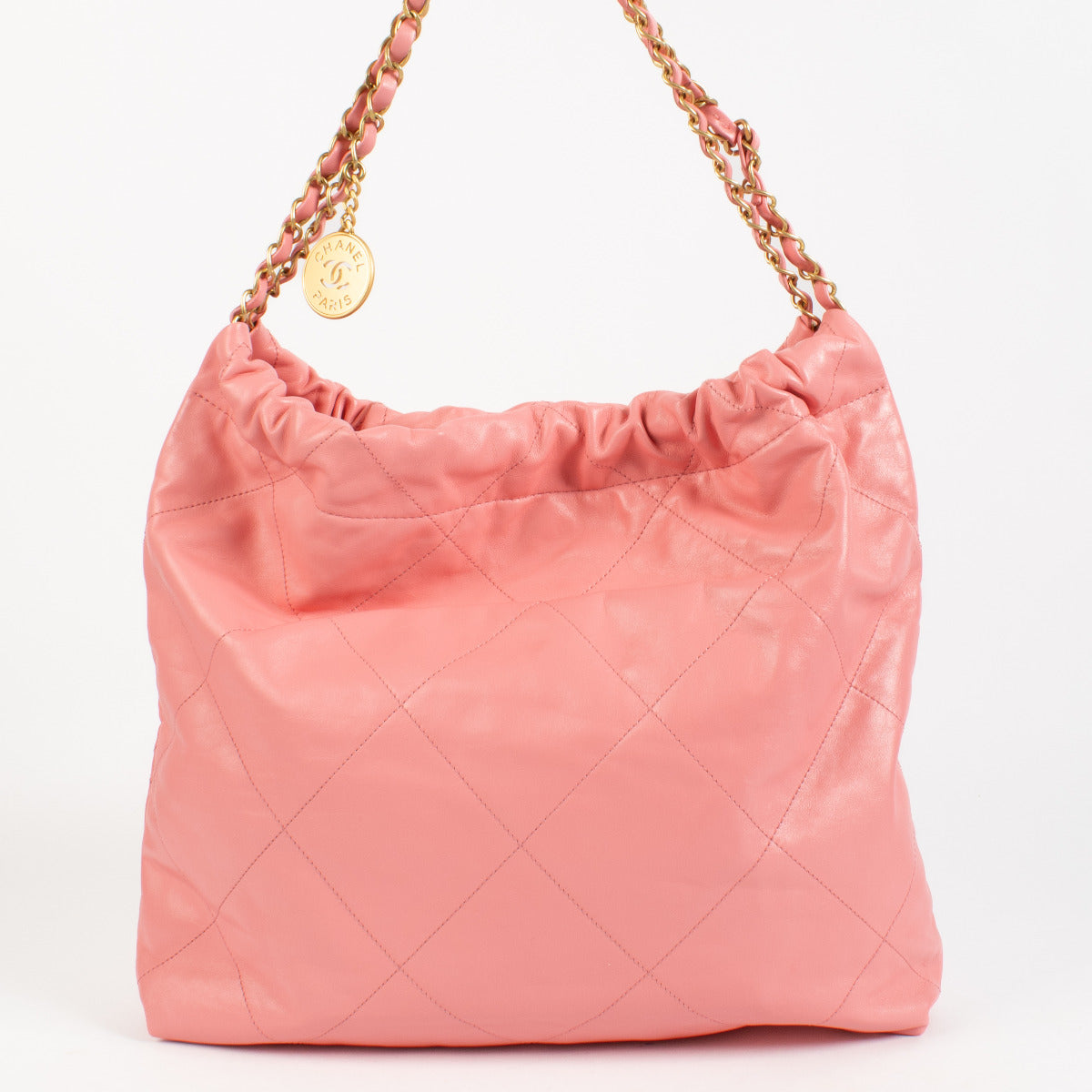 Chanel Kauwgomroze Chanel 22 Medium Tas