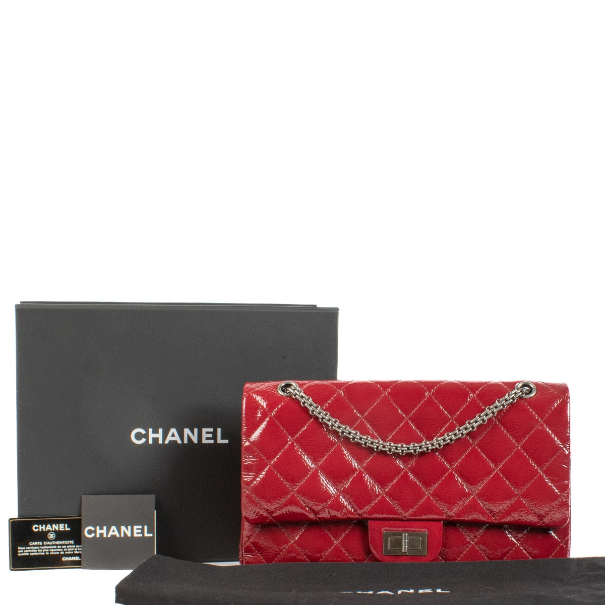 Shop 100% authentic secondhand Chanel Framboise Patent Leather Maxi 2.55 on Labellov.com