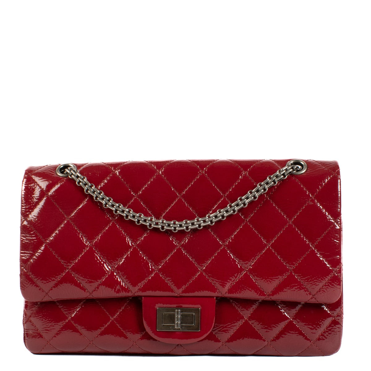 Shop 100% authentic secondhand Chanel Framboise Patent Leather Maxi 2.55 on Labellov.com