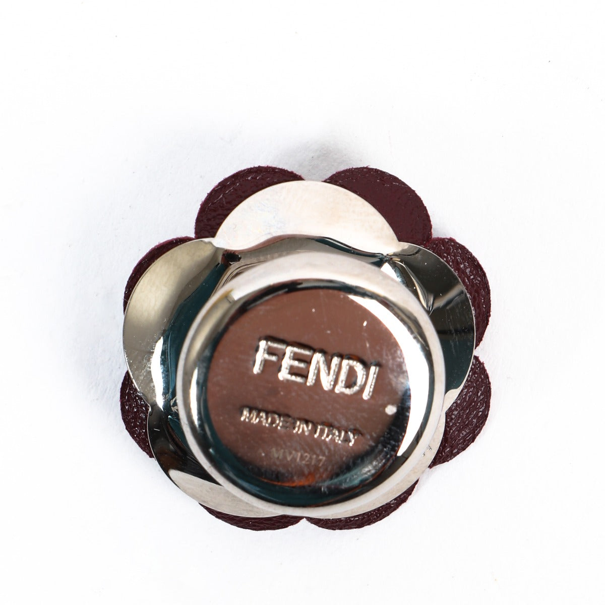 Fendi veelkleurige leren bloembroche