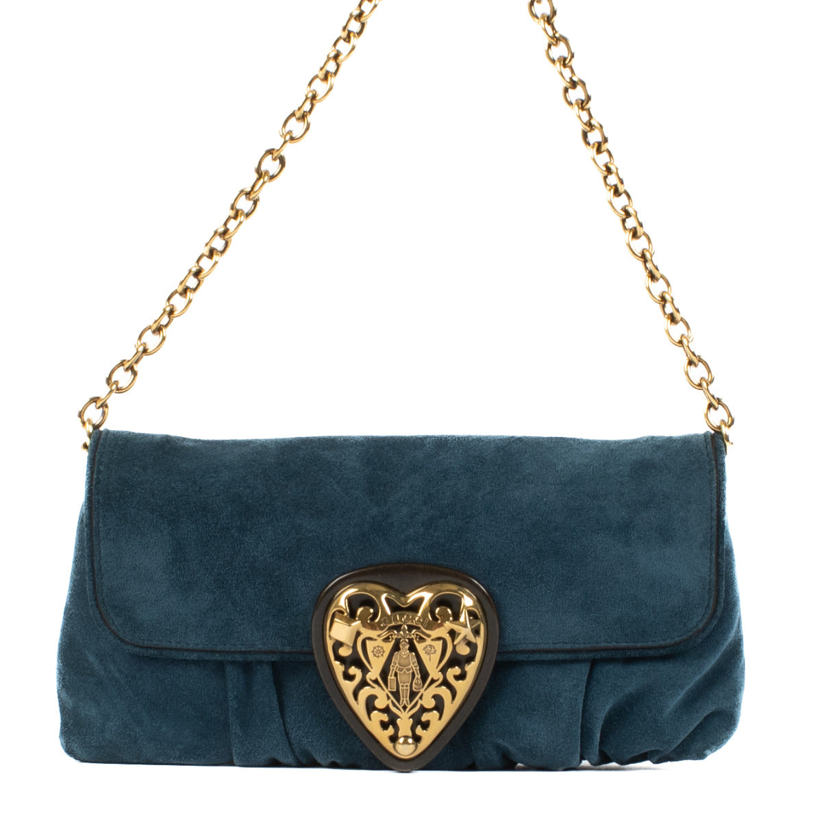 Gucci Blue Suede Hysteria Chain Bag