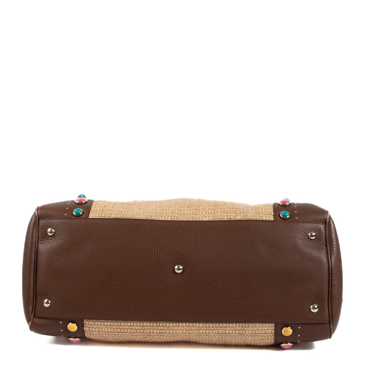 Gucci Raffia Brown Large Bamboo Shopper