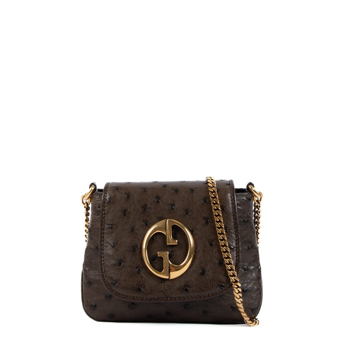 Gucci Blondie 1973 Ostrich Crossbody Bag