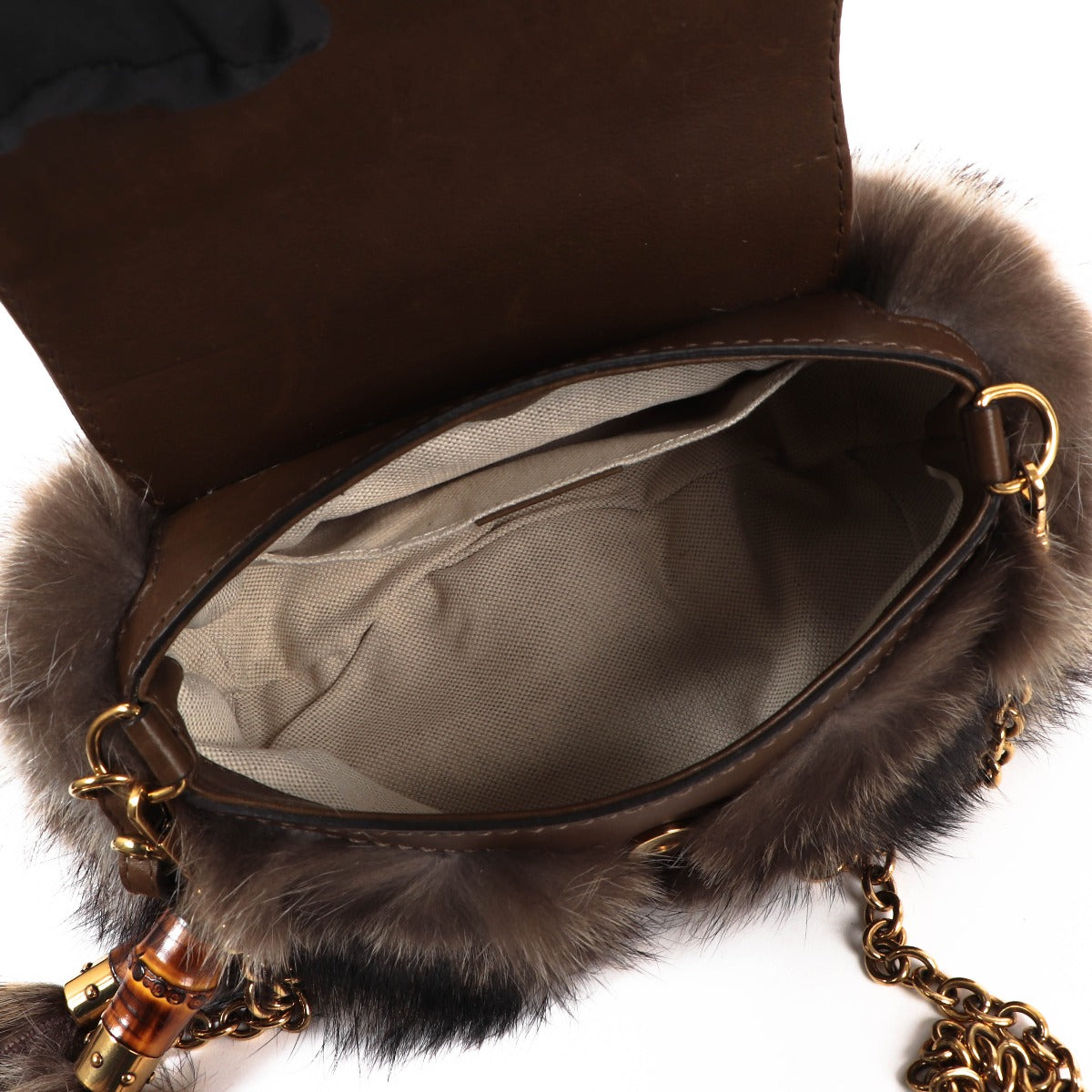 Gucci Raccoon Fur Small Smilla Chain Bag