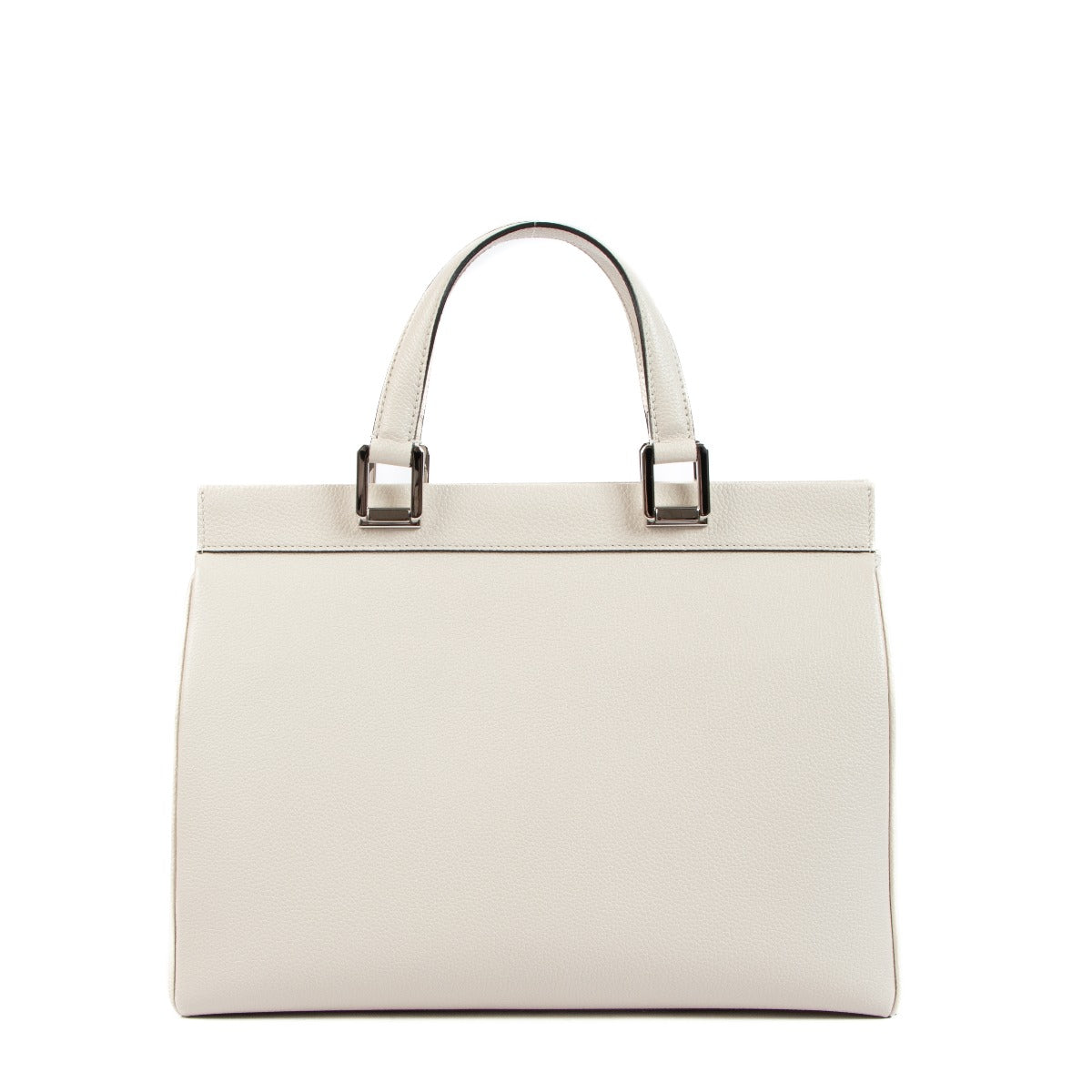 Sac cabas moyen Gucci Zumi en cuir crème