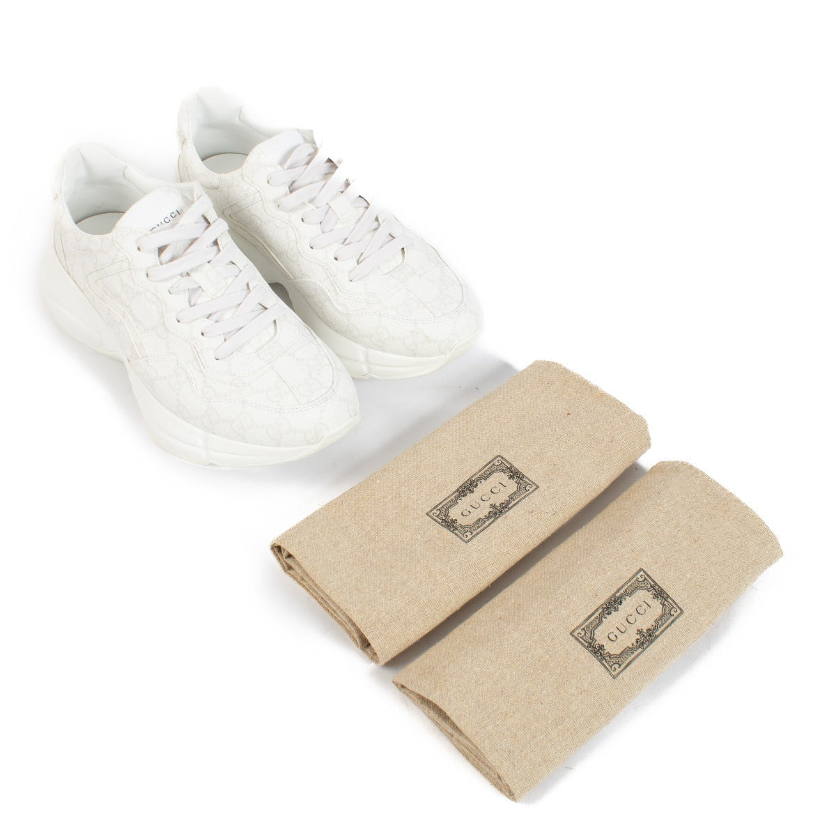Baskets Gucci Rhyton GG blanches - Taille 38