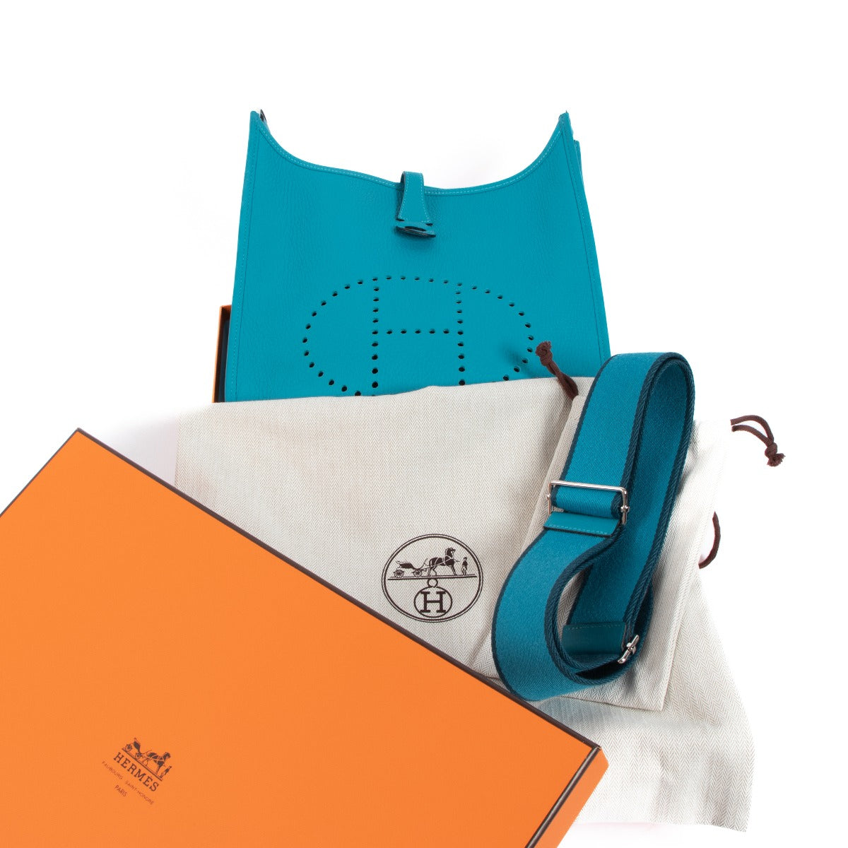 Hermès Evelyne III 29 Turquoise Clemence PHW
