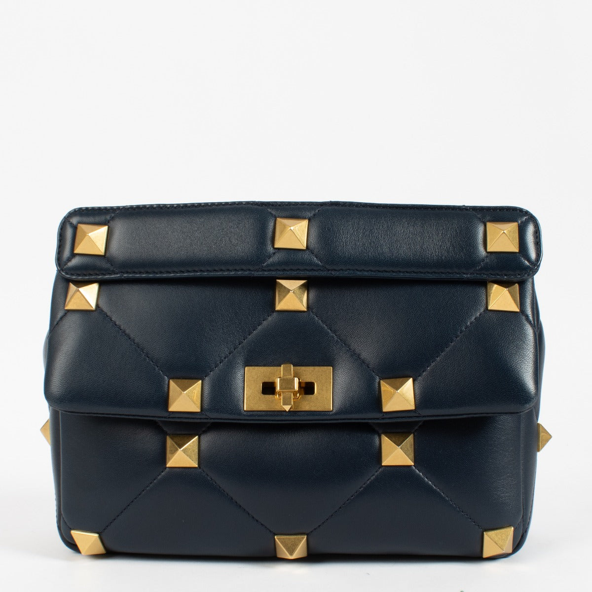 Valentino Garavani Blue Large Roman Stud Bag