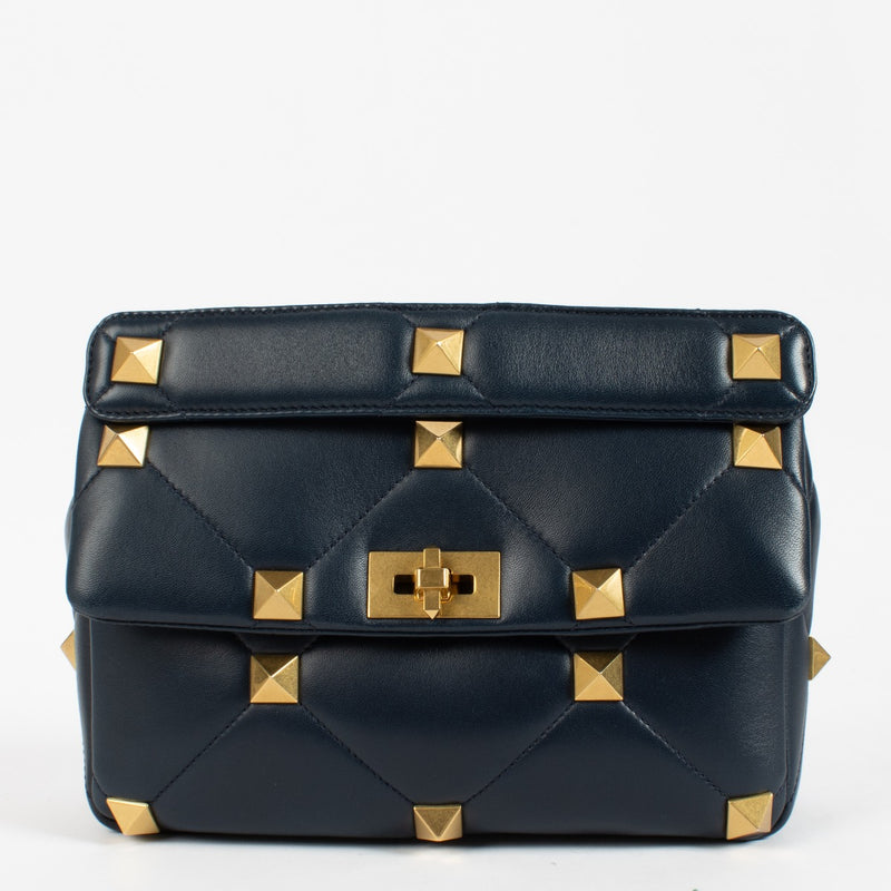 Valentino Garavani Blue Large Roman Stud Bag