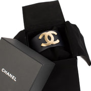 Shop safe online at Labellov in Antwerp, Brussels and Knokke this 100% authentic second hand Chanel Blue Leather Cuff Bracelet