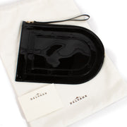 Shop safe online at Labellov in Antwerp and Knokke this 100% authentic second hand Delvaux Black Patent D Pouch