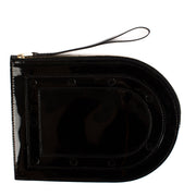 Shop safe online at Labellov in Antwerp and Knokke this 100% authentic second hand Delvaux Black Patent D Pouch