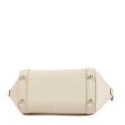 Shop safe online at Labellov in Antwerp and Knokke this 100% authentic second hand Delvaux Cream Mini Perle Top Handle Bag