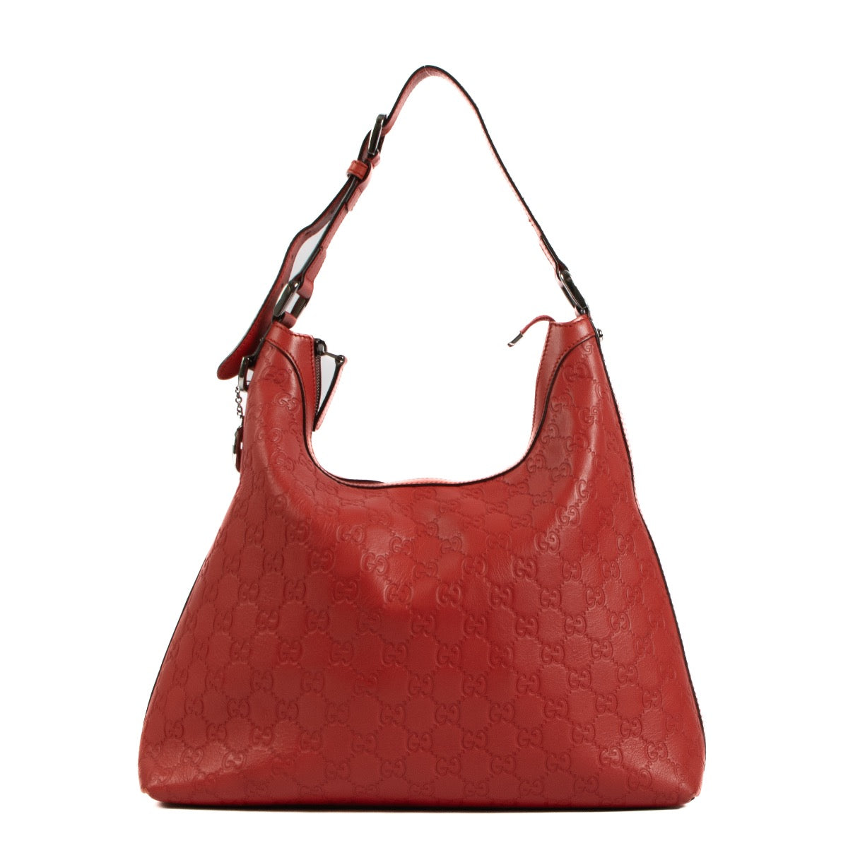 Shop 100% authentic second-hand Gucci GG Red Guccissima Leather Charm Hobo Bag on Labellov.com