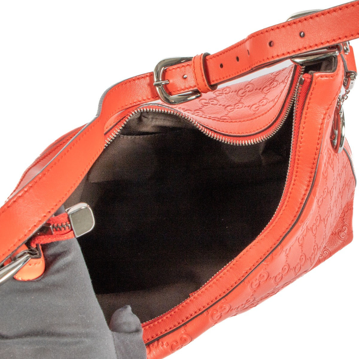 Shop 100% authentic second-hand Gucci GG Red Guccissima Leather Charm Hobo Bag on Labellov.com