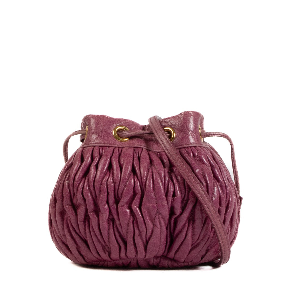 Shop 100% authentic second-hand Miu Miu Purple Bucket Crossbody on Labellov.com