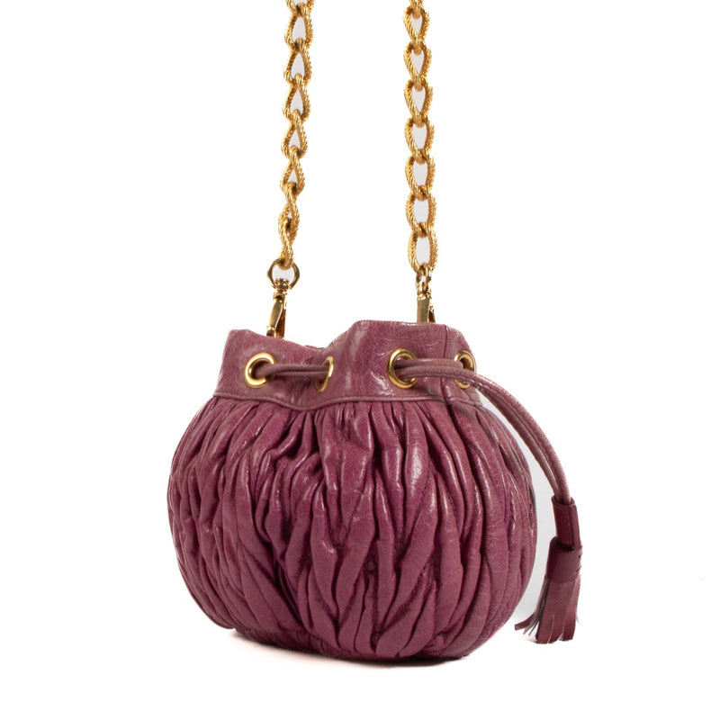 Shop 100% authentic second-hand Miu Miu Purple Bucket Crossbody on Labellov.com