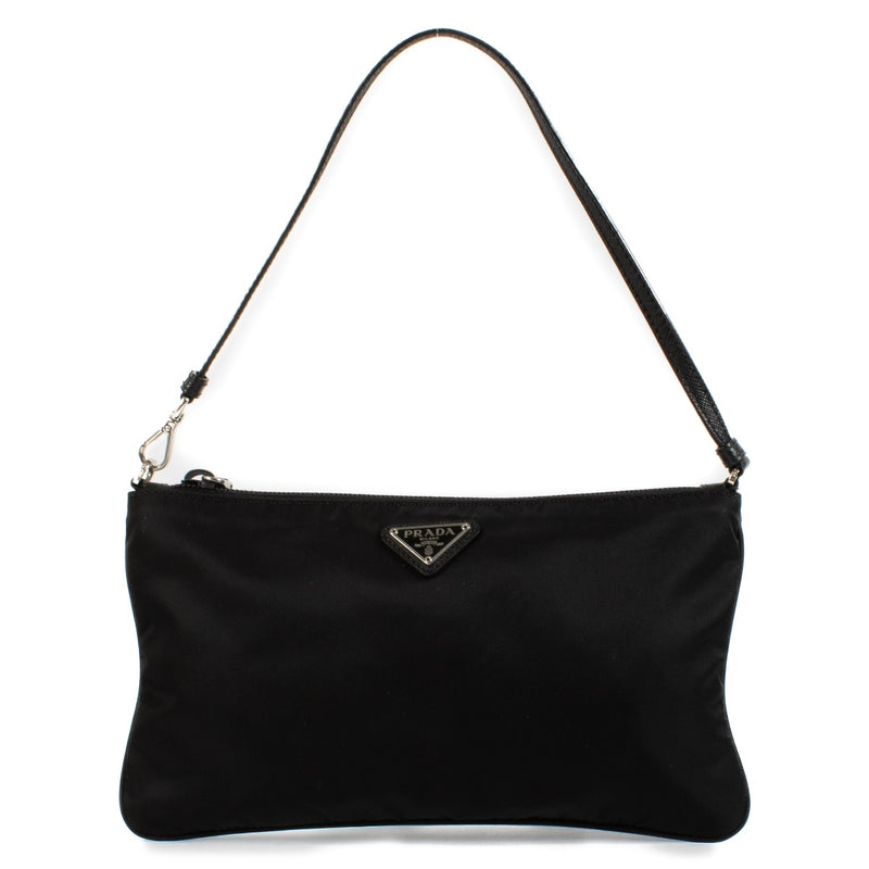 Shop safe online at Labellov in Antwerp, Brussels and Knokke this 100% authentic second hand Prada Black Nylon Mini Shoulder Bag