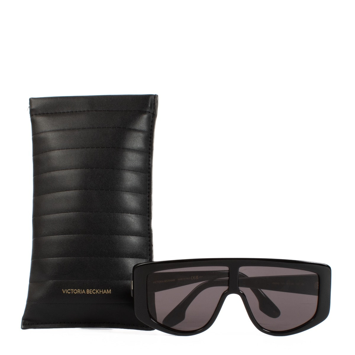 Shop safe online at Labellov in Antwerp and Knokke this 100% authentic second hand Victoria Beckham Black Acetate Visor Sunglasses