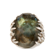 Shop safe online at Labellov in Antwerp, Brussels and Knokke this 100% authentic second hand Wouters & Hendrix Silver Labradorite Feather Ring