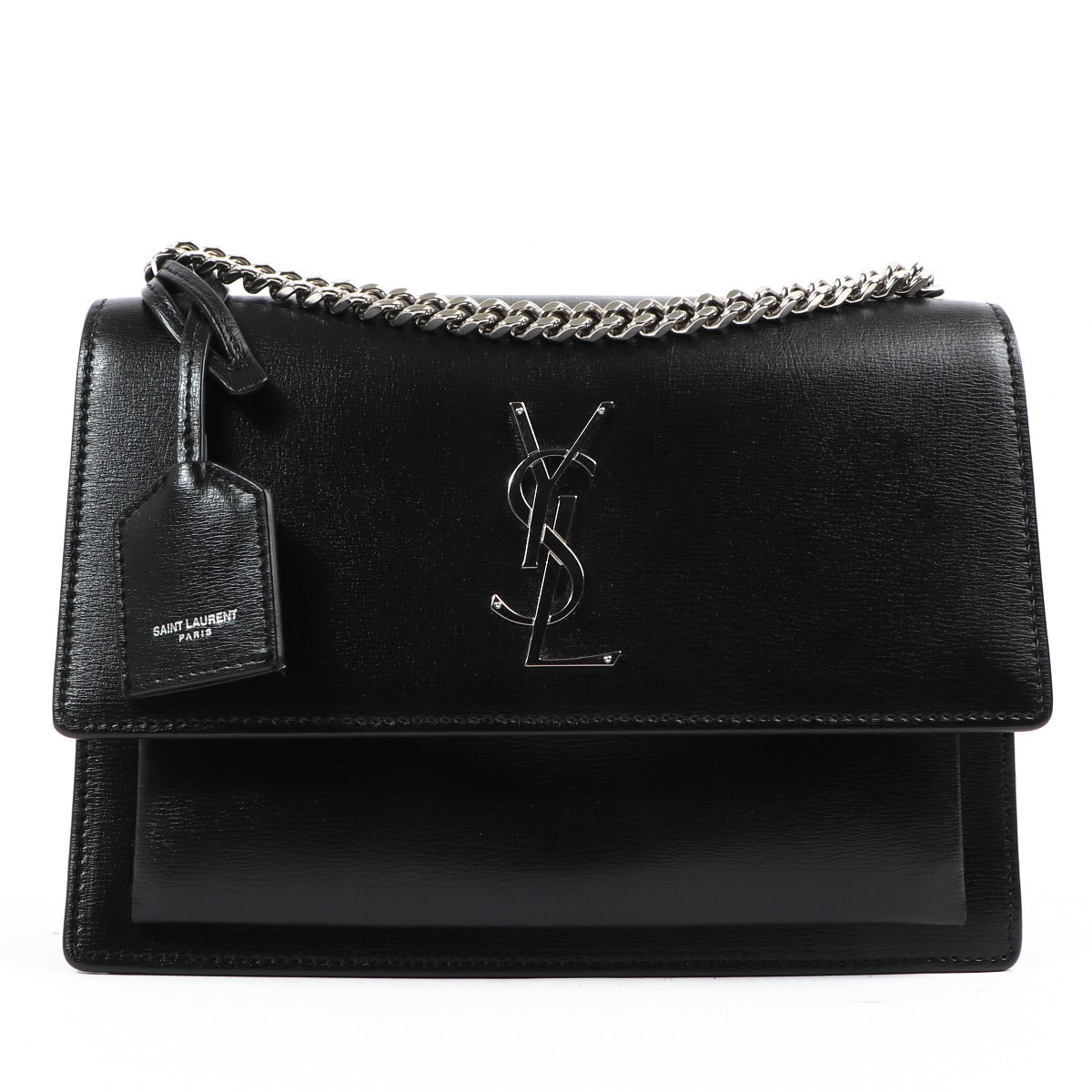 Saint Laurent Black Sunset Medium Chain Bag