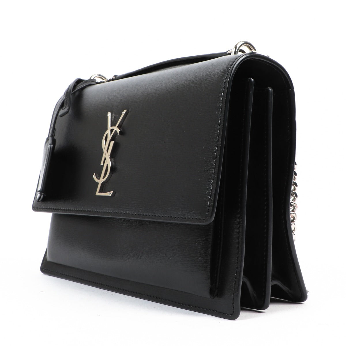 Saint Laurent Black Sunset Medium Chain Bag